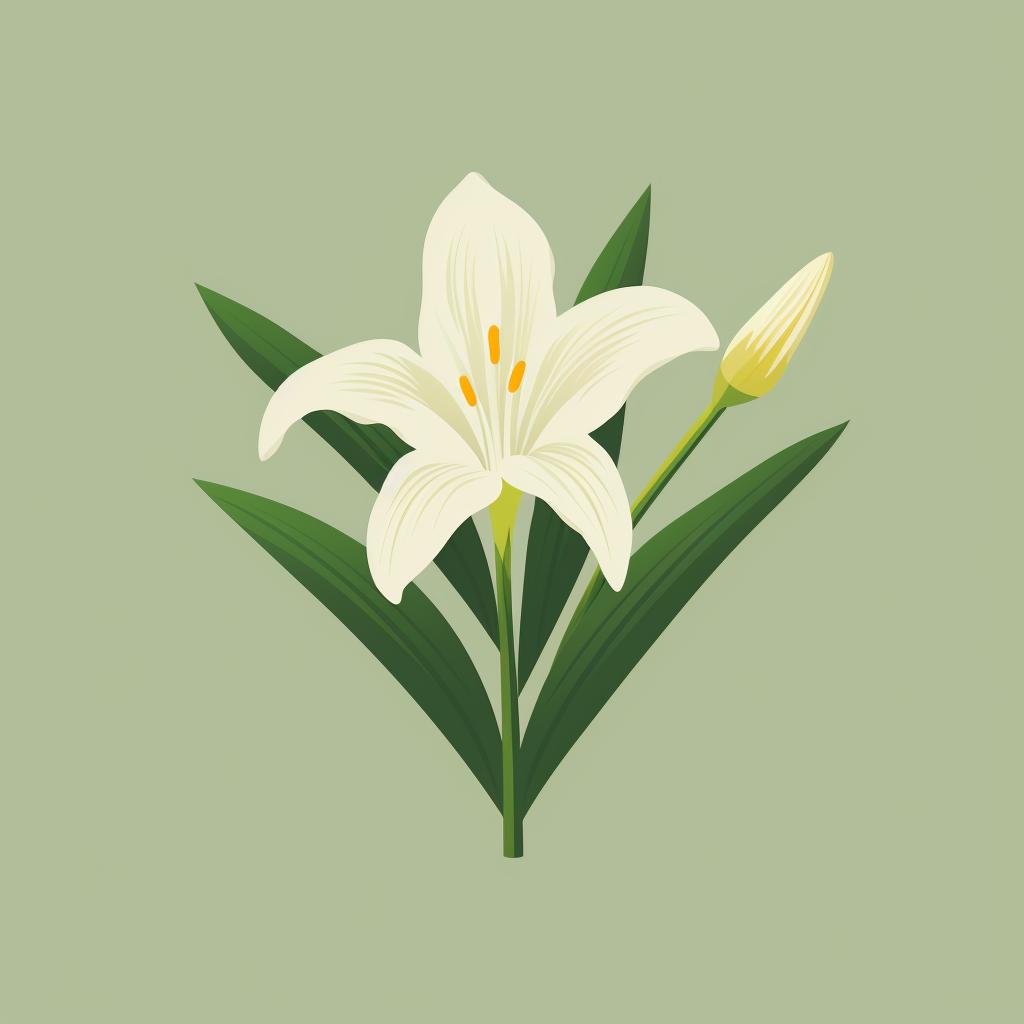 Yellowing leaves of an Easter Lily